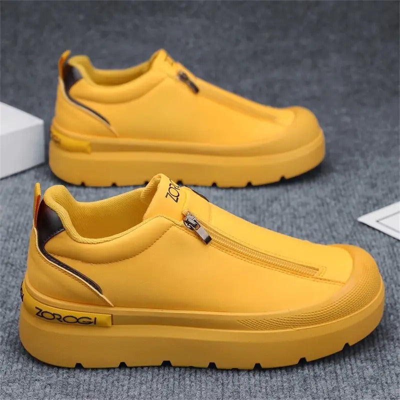 Men's Business Shoes: Comfortable, Anti-slip and Durable Lace-up Work Shoes, Men's Lace-up Couple Style Thick-soled Soft-soled Sports Shoes- Comfortable All Year Round, Black Walking Shoes for Casual Wear, Thickened Version Men's Shoes