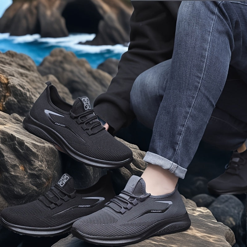 Men's Shoes, Breathable Slip-On Lace-Up, Lightweight Versatile, for Spring Sports And Leisure