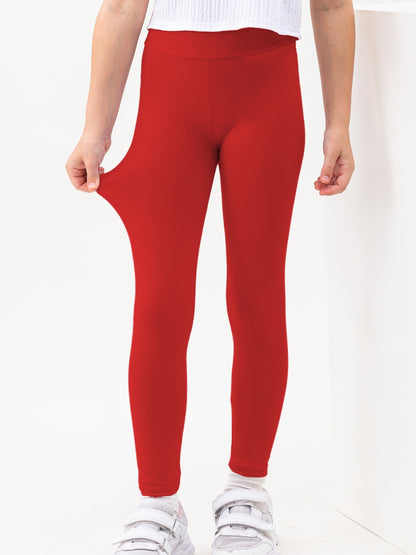 SOFTMILK Girls' Leggings / Super Soft High-Stretch / Solid Black Tight Pants with Elastic Waistband / All-Season Stretchy for Girls / Everyday & Formal Outfits