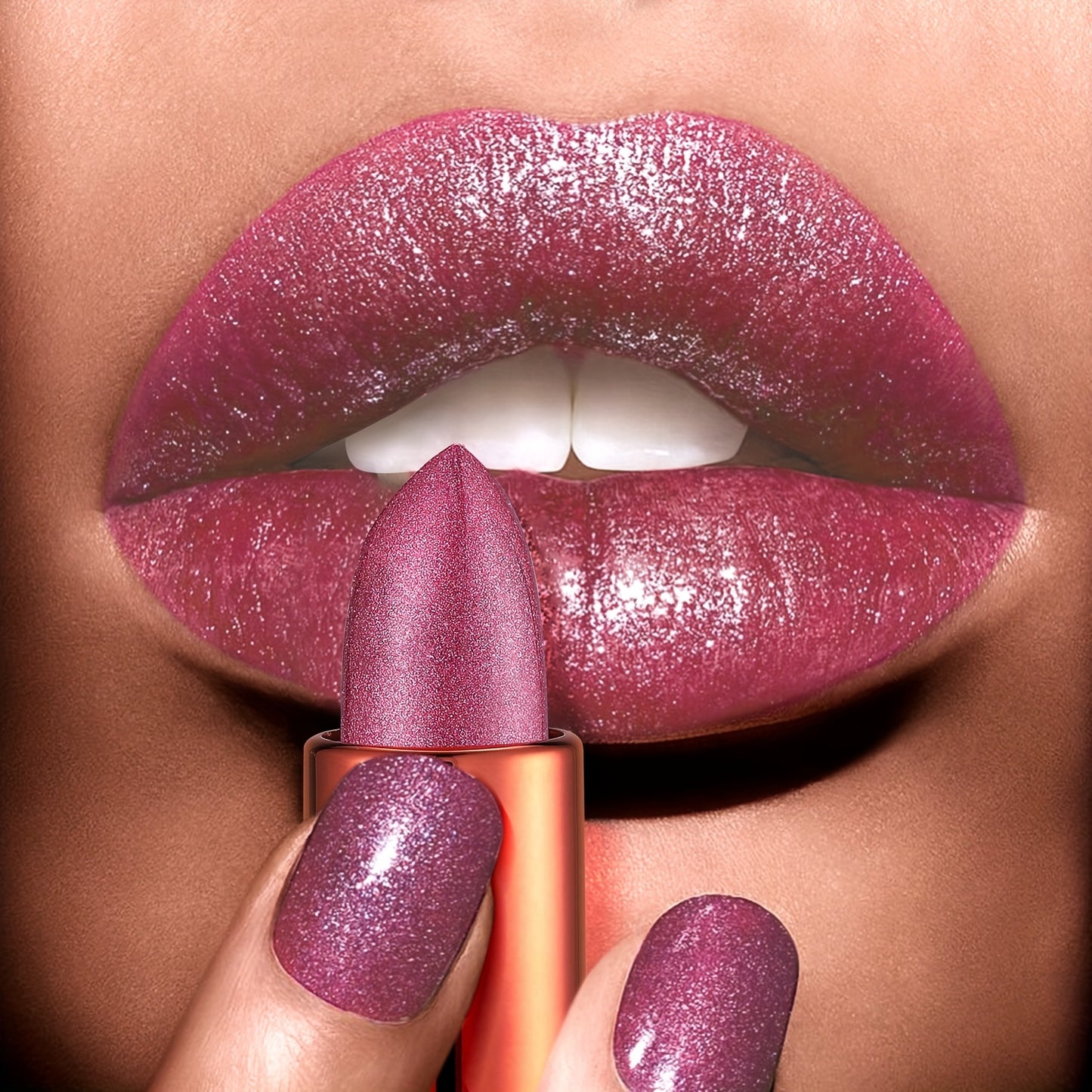 Rose Smoke Powder, Bright Starry Sky, Glossy Velvet Texture, Durable, Make Your Lips Shiny, Waterproof, Anti-fouling. Gifts for Women. Valentine's Day Gift.