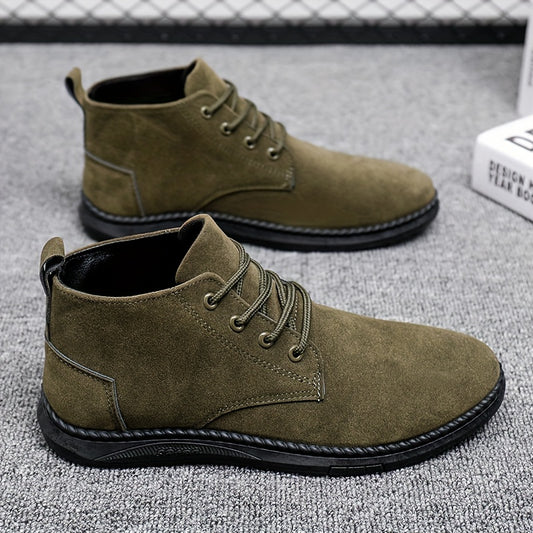 Men'S Casual Flat Shoes for Autumn, Stylish And Versatile Slip-On Sneakers with a Lightweight Soft Sole And Mid-Top Design