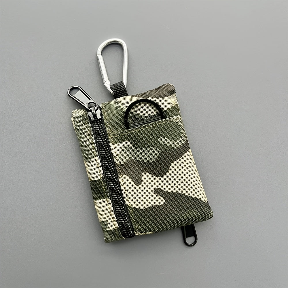 [Polyester|Casual] Small Casual Polyester Mini Coin Purse Key Pouch | Nylon Zipper Sports Storage Bag, Hanging Card Holder