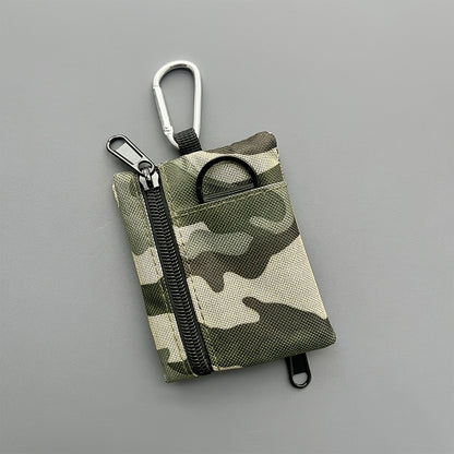 [Polyester|Casual] Small Casual Polyester Mini Coin Purse Key Pouch | Nylon Zipper Sports Storage Bag, Hanging Card Holder