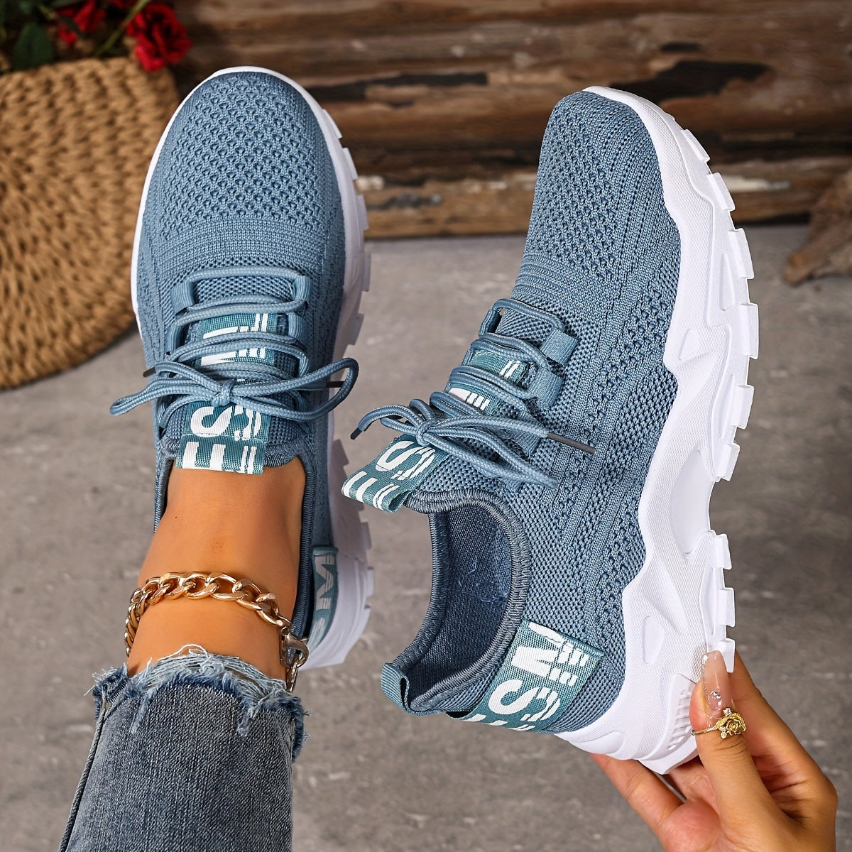 [Women's Casual Sneakers] Fashionable Women's Casual Sneakers - Breathable and Comfortable Running Shoes - Soft Women's Shoes for Outdoor, Casual Sports, Fitness, Travel, and Running