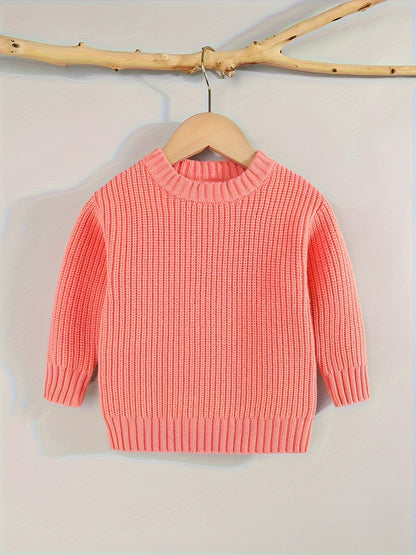 [Knit Sweater Pullover] Keep Your Baby Warm And Stylish This Winter with A Knit Sweater Pullover Top!