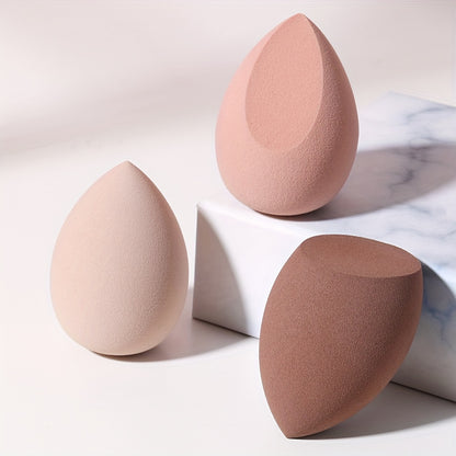3pcs Makeup Sponge Set: Gourd-shaped Puff, Teardrop Puff, Cushion Sponge Puff, Makeup Tools