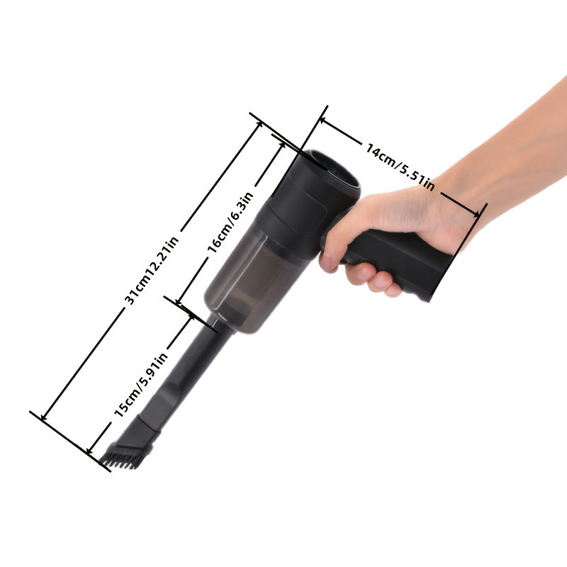 [USB Rechargeable Mini Vacuum] 2025 New Car Mini Vacuum Cleaner, High Power Long Battery Life, USB Rechargeable, Compact and Convenient, Professional Cleaning for Car Interior, Sofa, Seats, Carpets, Glass Gaps, Dust Vacuum Cleaner with Suction and Blow Fu
