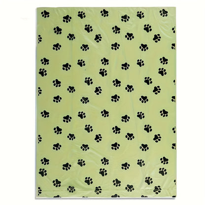 210-Count Leak-Proof Dog Waste Bags with Paw Print Design, 14 Rolls - Durable Plastic Poop Bags for Pet Cleanup & Outdoor Use