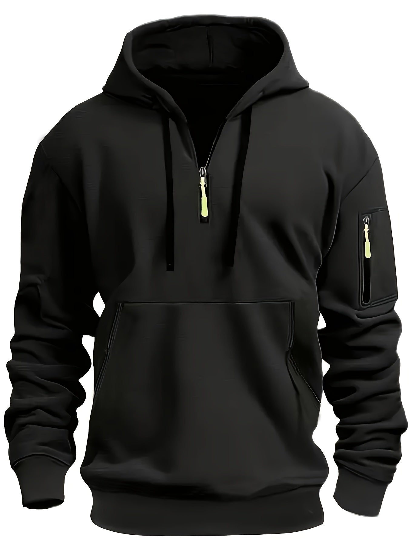 Men's Fashion Hoodie, European and American Style, Autumn-Winter, Outdoor Zipper Casual Sweatshirt