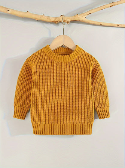 [Knit Sweater Pullover] Keep Your Baby Warm And Stylish This Winter with A Knit Sweater Pullover Top!