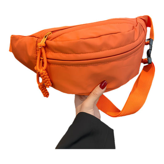 Korean-Style Minimalist Nylon Crossbody Bag, New Textured Shoulder Bag for Underarm Use, Small Chest Bag Or Waist Bag, Perfect As a Christmas Gift for Wife Or Girlfriend, Storage Pouch