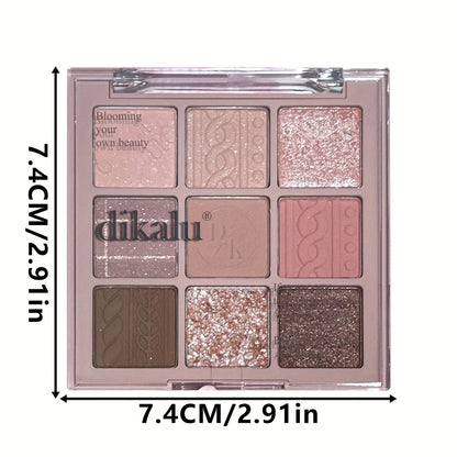 A 9-Color Eyeshadow Palette Featuring Low-Saturation Matte And Shimmer Velvet Textures in Earthy Tones, Taro, Milk Tea, And Powdery Purple Shades That Are Waterproof And Long-Lasting Without Smudging