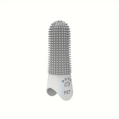 A 360° Pet Finger Toothbrush, Silicone Finger Toothbrush for Dogs, Dental Care Toothbrush for Cats And Dogs, Dog Brushing Kit, Without Battery
