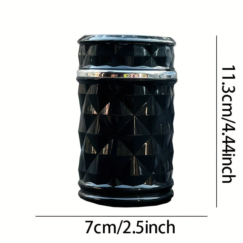 Car Ashtray with LED Light Portable Universal Alloy Ashtray Car Ashtray Sealed Ashtray
