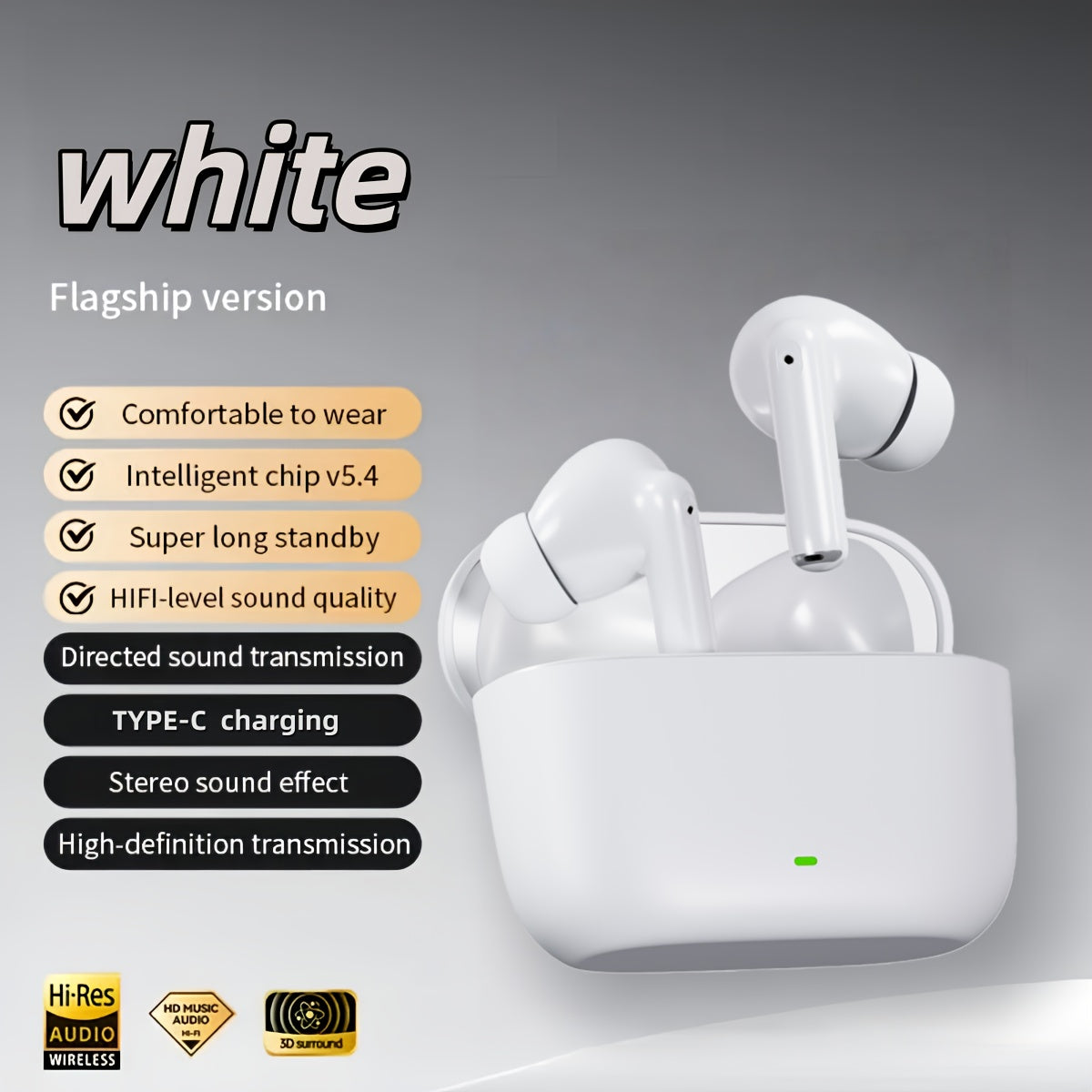 [Ideal Gift] WoSD 2025 New TWS Wireless Headset Earbuds - Unrivalled True Wireless Freedom Ergonomics for Ultimate Comfort and HIFI Sound With Bass, ACC Stereo HD Calling and - Ideal for Android for iPhone, Ideal for Sports and Music Lovers!