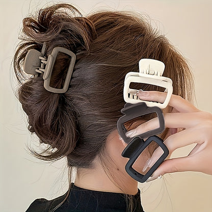 [4pcs Elegant Hair Clip] 1/4pcs Elegant Matte Square Hair Clip Set | Versatile Stylish Shark Clip for Women & Ponytail & Updo | Perfect for everyday styling and makeup