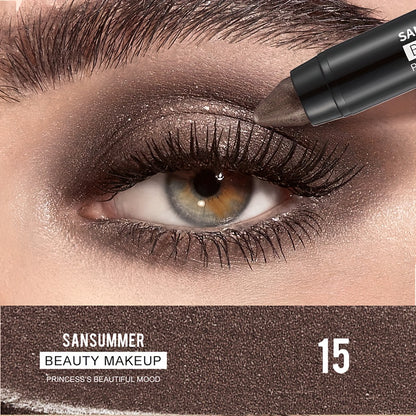 7-color waterproof eye shadow stick, pearlescent matte treatment, to create a natural and lasting eye makeup lasting flash eye shadow stick, easy to create daily makeup, the perfect gift for Mother's Day