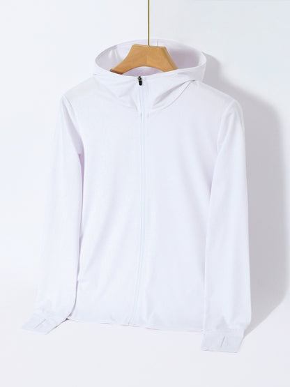 Women'S Lightweight Summer Protection Swimsuit Jacket with Front Zipper - Breathable & Stretchy Fabric, Ideal for Beach, Pool, and Fishing