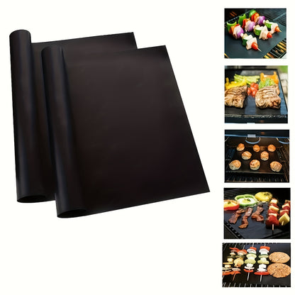 2pcs Non Stick Oven Liners for Bottom Of Electric Oven Thick Heavy Duty Oven Liners for Bottom Of Oven Mat for Bottom Of Oven Oven Liner for Electric Gas Grill, Free Party Favors BBQ Accessories Beech Vacation Essential