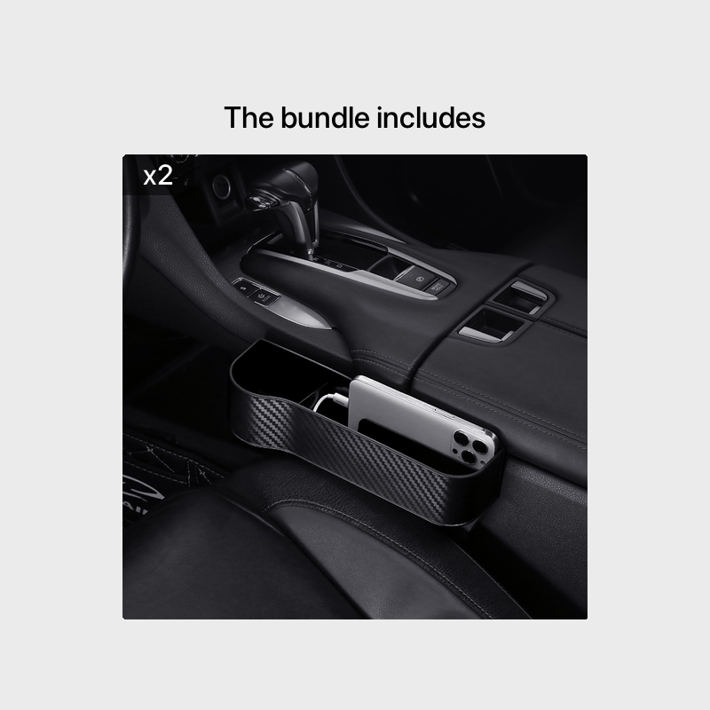 Car Seat Gap Organizer with Cup Holder - Lightweight ABS Storage Box for Console Side Pockets, Front Seat Accessory for Enhanced Organization, Car Storag