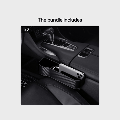 Car Seat Gap Organizer with Cup Holder - Lightweight ABS Storage Box for Console Side Pockets, Front Seat Accessory for Enhanced Organization, Car Storag