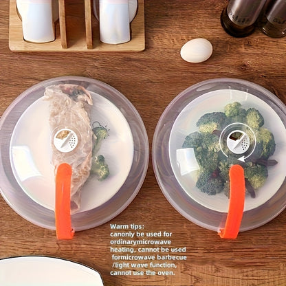 1pc Microwave Splash Cover Transparent Transparent Microwave Oven Food Cover Anti Sputtering Anti-oil Cover Reusable Airtight Food Cover Kitchen Heat Resistant Lid
