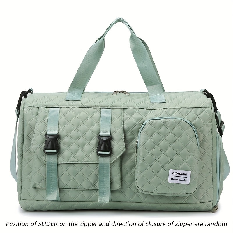 Large Capacity Argyle Travel Duffle Bag, Sports Gym Bag - Spacious & Highly Portable for Overnight Trips