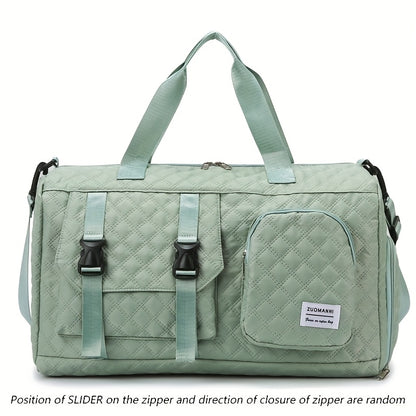 Large Capacity Argyle Travel Duffle Bag, Sports Gym Bag - Spacious & Highly Portable for Overnight Trips
