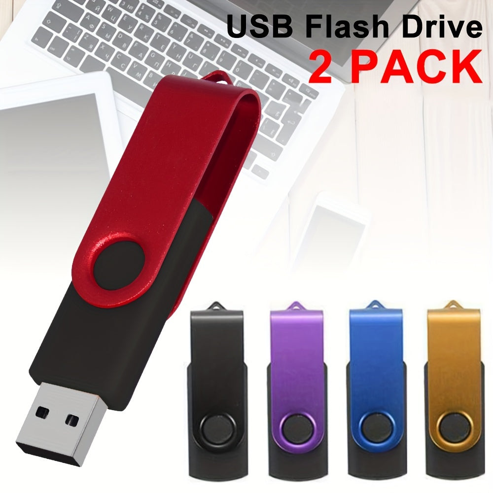 [Usb Flash Drive] 2pcs USB Flash Drive 8GB 4GB 2GB 1GB 512MB 256MB 128MB 64MB USB 2.0 High Speed U Disk USB Disk Metal Pen Drive USB Drive for PC/Laptops/Tablets/Mobile PhonesCar Audio/Game Console/Audio - Store Your Files Securely!