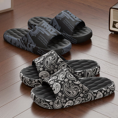 [Large Size Non-Slip Sandals Slippers] 2023 New Large Size 48-49 Men's Summer Indoor Home Bathroom Bath Non-Slip Cartoon Household Thick Soled Sandals Slippers For External Wear L-5161B