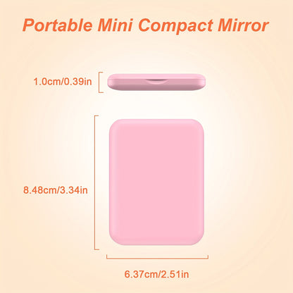 LED Pocket Makeup Mirror, 1X/3X Magnified LED Mini Compact Travel Makeup Mirror, Double-Sided Compact Mirror With Lights, Portable, Wallet Mirror, Folding, Hand-held, Small Lighted Compact Mirror For Gift