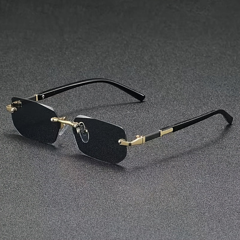 1pc Men's Y2K Fashion Glasses, Square Frameless, Perfect for Summer Outfits
