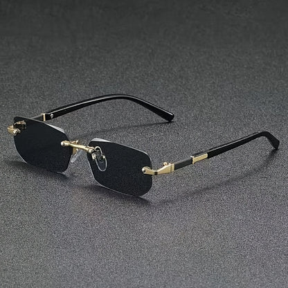 1pc Men's Y2K Fashion Glasses, Square Frameless, Perfect for Summer Outfits