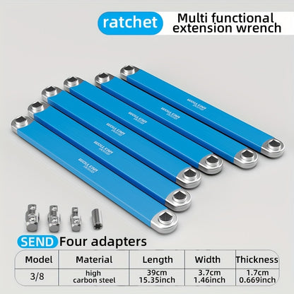 New Multifunctional Extended Ratchet Wrench/Dual-Purpose Quick Socket Universal Extension Set/All-In-One