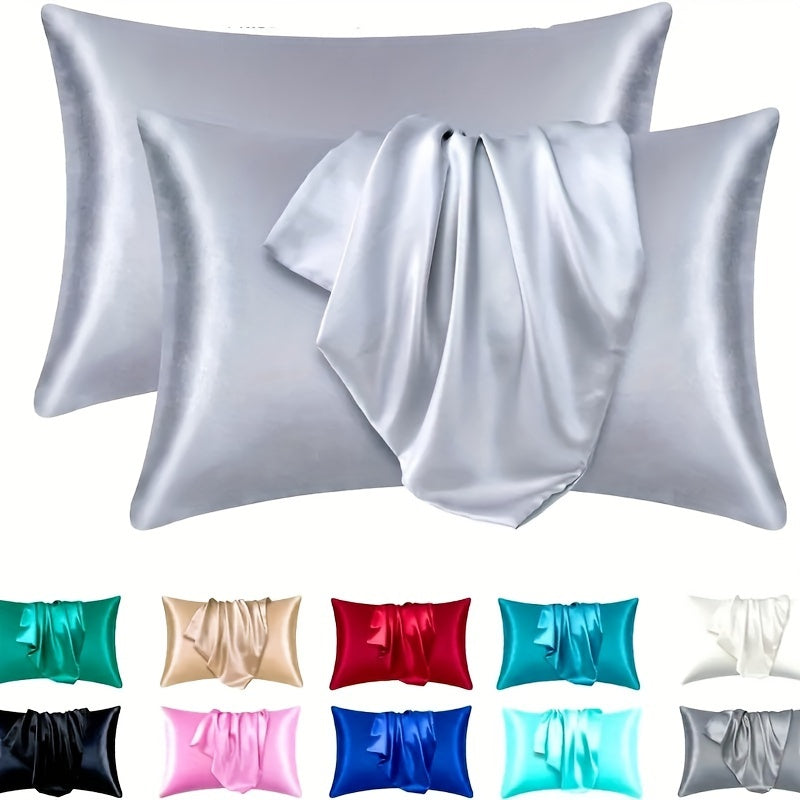 1PCS Luxurious Y Soft Pillowcase - Breathable, Skin-Friendly Cooling Feel, Solid Color with Envelope Closure - Machine Washable, Christmas Present