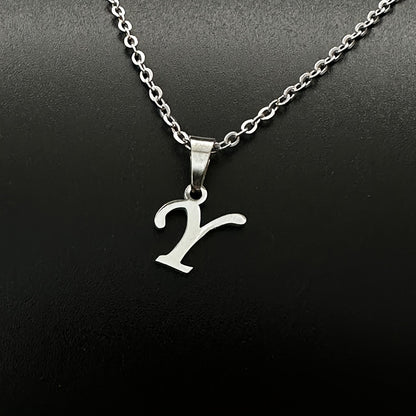 Stainless Steel Minimalist 26 Letter Pendant Necklace Unisex Gift