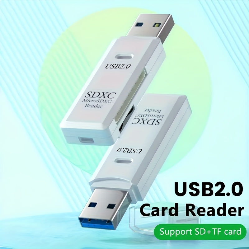 2in1 TF&SD Card Reader - USB Card Reader for PC