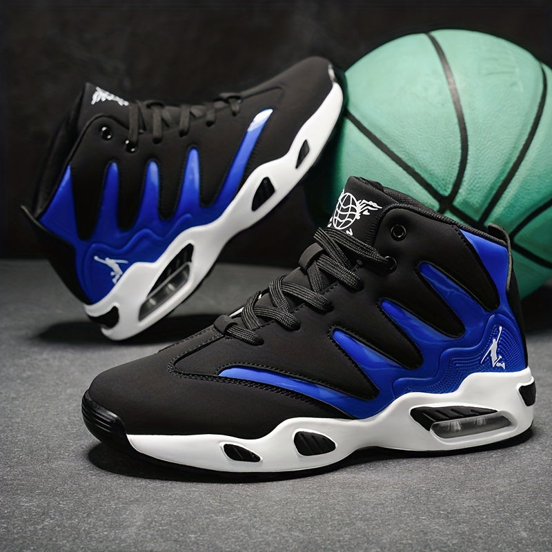 Men's High-Top Basketball Shoes - Lightweight, Breathable, Heavy-Duty & Stable, Unisex Lace-Up Training Sneakers with Arch Texture and Sole - Ideal for Running, Fitness, Basketball, Walking - Spring/Summer Sneakers - Perfect Gift for Men - Ergonomic