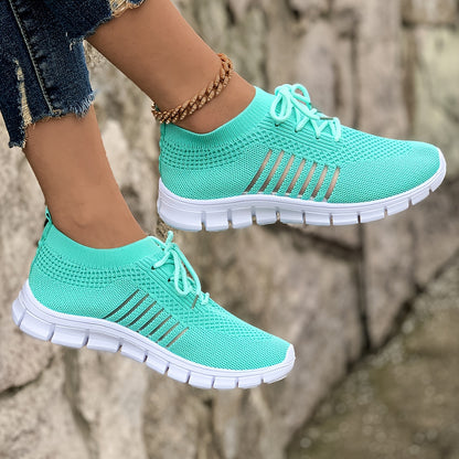Flying Weave Casual Sneakers, Women Shoes