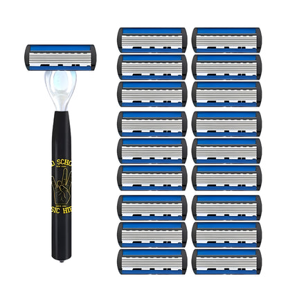 Men's Beard Shaver, 6-layers Blades Razors, Non Slip Handle, Replacement Blades, Men's Shaving Tools