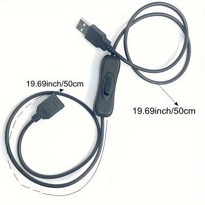 1m 3.28FT USB304 Switch Extension Cable 5V Male To Female Extension Cable With Switch For 5V USB Fan LED Strip Light Table Lamp Driving Recorder LED Light