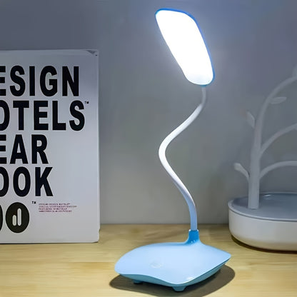 1pc Of LED Desk Lamp, LED Desktop Lamp, Eye Protection Book Desk Lamp, USB Charging Dormitory Bedroom Bedside Lamp, Study Desk Touch Dimming Desk Lamp, Reading Lamp (Colors: Pink, White, Blue). Christmas Gift.400mAh Battery