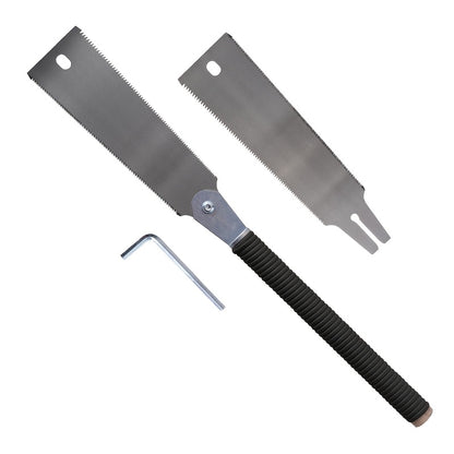 Japanese Pull Saw SK5 Flexible Blade Hand Saw 6-10/17TPI 9.3in Double-Edge Blade, 17 TPI 10in Single-Edge Blade Flush Cut Saw for Woodworking Tools
