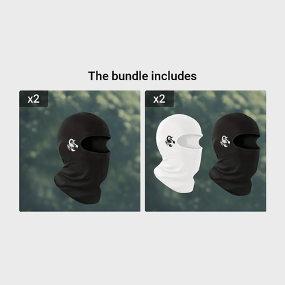 Men'S Breathable Head Cover | Fashionable Black and White Printed Cycling Mask, Windproof Full-Cover Headscarf for Summer Outdoor Activities, Adjustable Headband, Knit Fabric