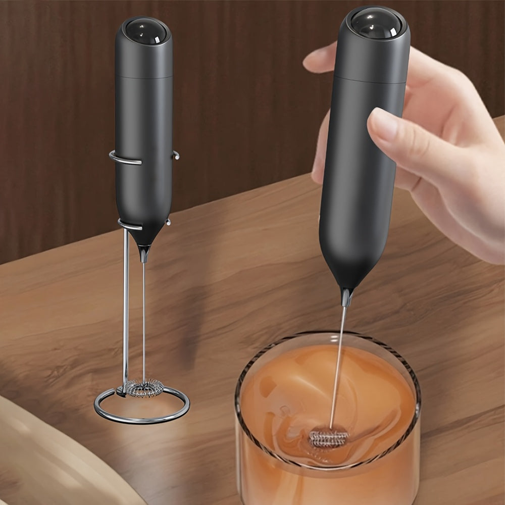 Electric Milk Frother | Battery Powered Portable Coffee Frother with Lightweight Plastic Handle & 304 Stainless Steel Whisk, Low Decibel, Ideal for Drinks, Coffee Lovers, Camping, Wedding Souvenir, Christmas Gift | Requires 2 AA Batteries
