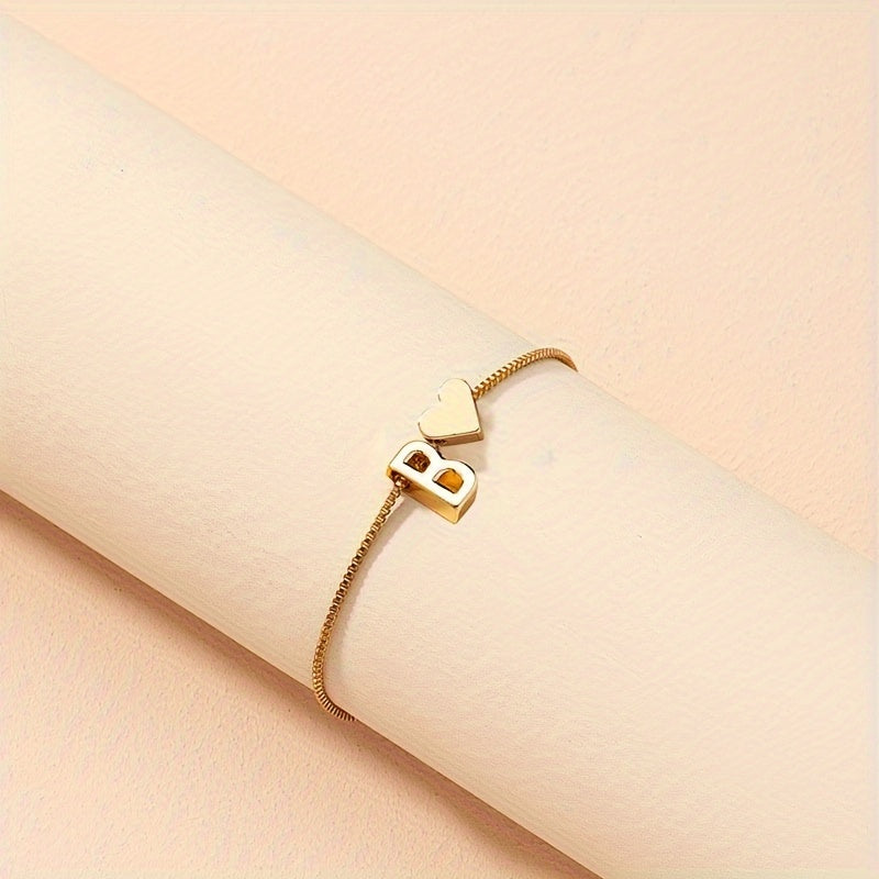 Letter Heart Bracelet