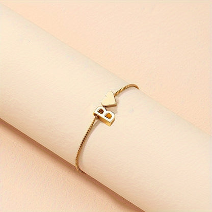 Letter Heart Bracelet