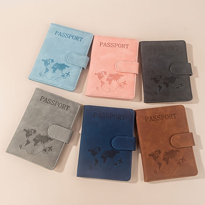 RFID Passport Holder, Card Holder, Wallet, ID Card Holder, Multi-Function Travel, Made of PU Synthetic Leather, Casual Vacation Pattern Print, with 1 Bill Compartment and 2 SIM Card Slots, Daily Use