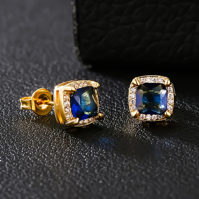 [A Pair, 6mm Retro Earrings] 6mm Square Retro Fashion High-end Earrings | A Pair, Simple And Comfortable For Men And Women, Universal Couple Earrings Jewelry Accessories