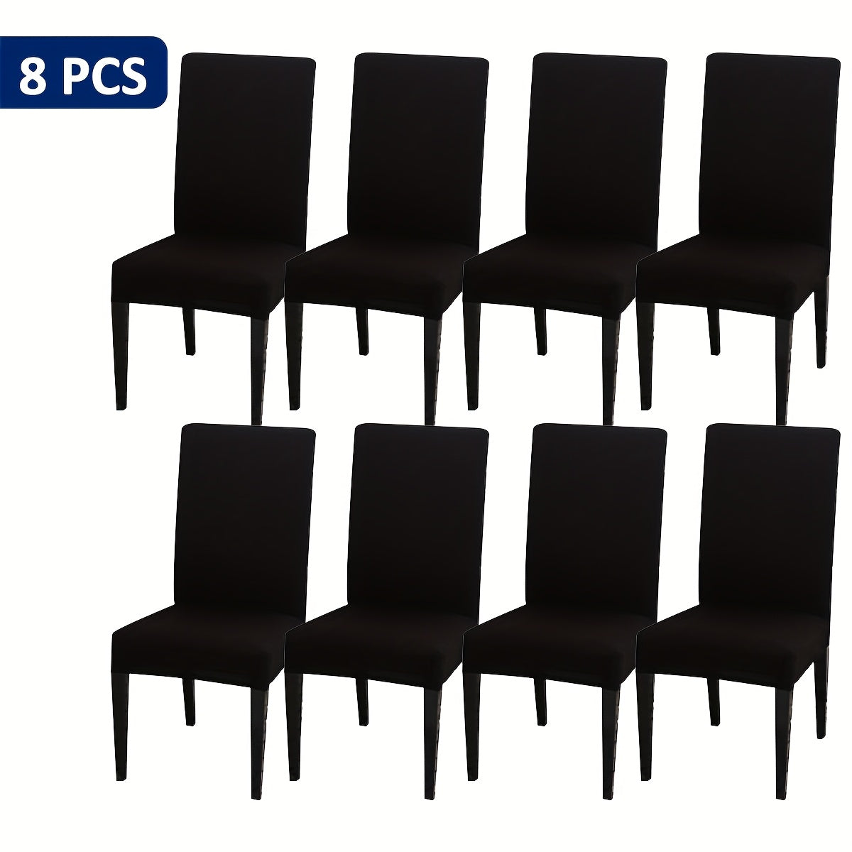 4-Piece/6-Piece/8-Piece/10-Piece/12-Piece S-Size Elastic Kitchen Chair Covers for Home Use